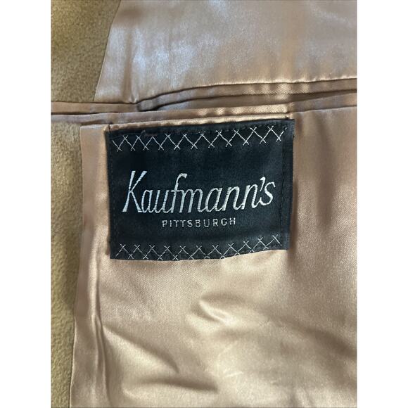 Vtg Hand-made Men's Pure Mongolian Cashmere Peacoat M Kaufmans Pittsburgh Classy - Picture 4 of 16